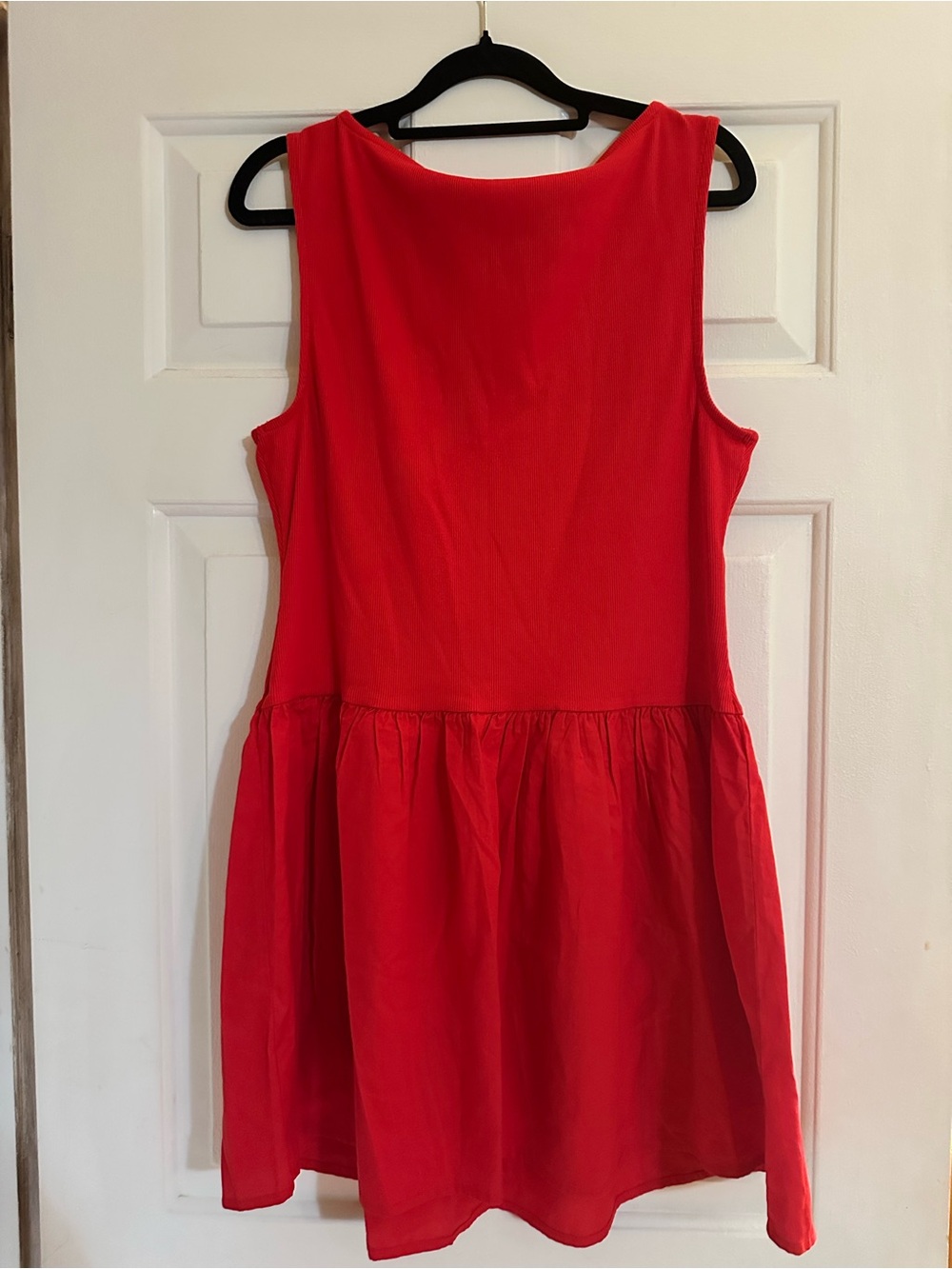 NWT Petite Large Old Navy Red Sleeveless Fit-and-Flare Mini Dress - Picture 4 of 4